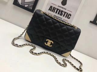 【A94495 Y82040 94305】 シャネル「CHANEL」2017AW秋・冬モデルハンドバッグ ショルダーバッグ チェーンショルダー 羊革 ゴールド金具 ブラウン