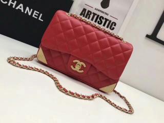 シャネル「CHANEL」2017AW秋・冬モデルハンドバッグ ショルダーバッグ チェーンショルダー 羊革 ゴールド金具 レッド 【A94495 Y82040 94305B】