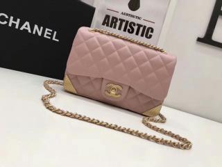 2017AW秋・冬モデルハンドバッグ シャネル「CHANEL」ショルダーバッグ チェーンショルダー 羊革 ゴールド金具 ピンク【A94495 Y82040 94305E】