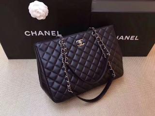 【A91046 Y09958 94305】 2017AW秋・冬モデル シャネル「CHANEL」 ラージ ショッピング バッグ ブラウン シルバー金具