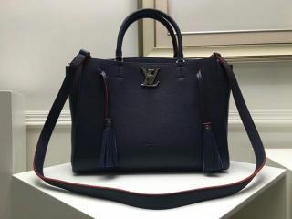 【M54571】 ルイ・ヴィトンバッグコピー ロックミート「LOCKME」 LOUIS VUITTON トートバッグ ショルダーバッグ シルバー金具 マリーヌルージュ 4色選択可