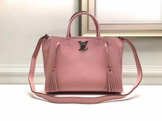 【M54572】 ルイ・ヴィトンバッグコピー ロックミート「LOCKME」 LOUIS VUITTON トートバッグ ショルダーバッグ シルバー金具 ローズプードル 4色選択可