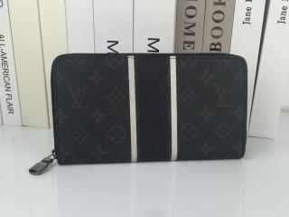 【M64645】 ルイ・ヴィトンモノグラム財布コピー「LOUIS VUITTON」モノグラム・エクリプス フラッシュ ラウンドファスナー長財布
