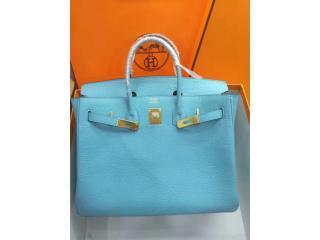【H0192514】 エルメスバッグ HERMES Birkin バーキン25/30/35 ハンドバッグ シルバー金具 薄いブルー