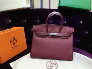 【H0142514】 エルメスバッグ HERMES Birkin バーキン25/30/35 ハンドバッグ ゴールド金具 インディアンレッド　Sクラス