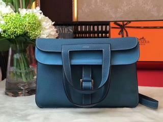 エルメス アルザンバッグ HERMES Halzan ヴォー・スウィフト シルバープレーテッド シルバー金具 【H070428C】