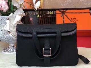 エルメス アルザンバッグ HERMES Halzan ヴォー・スウィフト シルバープレーテッド シルバー金具【H070428G】