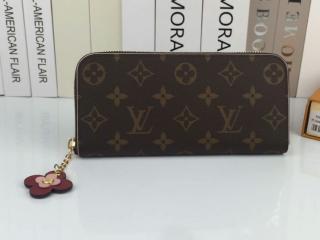ルイヴィトン LOUIS VUITTON ポルトフォイユ・クレマンス ラウンドファスナー財布 【M64201B】