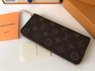 【M61298】 ルイヴィトン モノグラム 長財布 スーパーコピー LOUIS VUITTON ポルトフォイユ・クレマンス ローズ・バレリーヌ ドファスナー財布