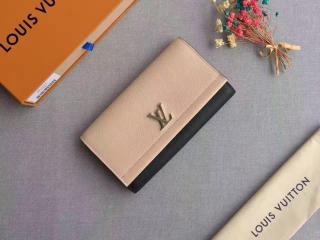 【M62328】 ルイヴィトン 財布 スーパーコピー「LOUIS VUITTON」ポルトフォイユ・ロックミー II その他レザー 二つ折り長財布 ヴァニーユノワール