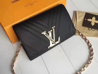 【M54230】 ルイ･ヴィトンバッグ 「LOUIS VUITTON」 ポシェット・ルイーズ GM その他レザー ゴールド金具 チェーンショルダーバッグ ノワール・マニエティック
