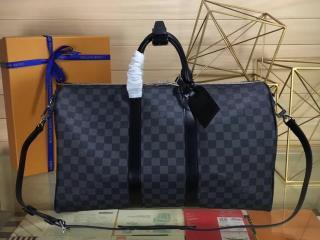 【N41418】 ルイヴィトン ダミエ・グラフィット バッグ スーパーコピー キーポル・バンドリエール 45 ダミエ・グラフィット トラベル旅行用バッグ