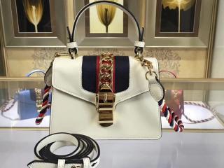 【国内配送】★GUCCI★ シルヴィ ミニ レザーバッグ GUCCI グッチ シルヴィ ショルダーバッグ レザー ネイビー