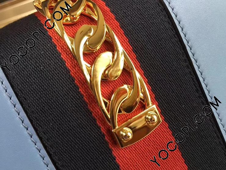 グッチ シルヴィ バッグ コピー〔GUCCI Sylvie〕 ライトブルー