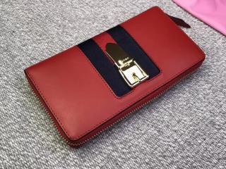 【476083 CWLSG 6473】 グッチ シルヴィ 長財布 コピー〔GUCCI Sylvie〕ハイビスカスレッド レザー ジップアラウンドウォレット ラウンドファスナー財布