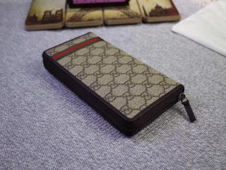 グッチ 長財布スーパーコピー 〔GUCCI〕ウェブサイフ GGPLUS ラウンドファスナー財布 ベージュ×ダークブラウン 【291105 FCIJR 9791】