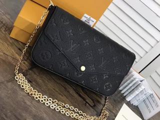 【M64064】 ルイヴィトン モノグラム･アンプラント パック コピー 「LOUIS VUITTON」 ポシェット・フェリーチェ チェーンショルダーパック ノワール