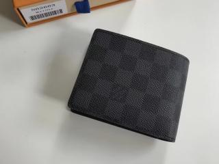 【N62663】 ルイヴィトン メンズ 二つ折り財布 ポルトフォイユ・ミュルティプル 「LOUIS VUITTON」 ヴィトン ダミエ・グラフィット 財布 コピー 