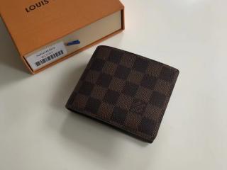 【N60895】 ルイヴィトン メンズ 二つ折り財布 ポルトフォイユ・ミュルティプル 「LOUIS VUITTON」 ヴィトン ダミエ・エベヌ 財布 スーパーコピー 
