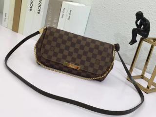 【N41129】 ルイヴィトン ダミエ・エベヌ バッグ コピー 「LOUIS VUITTON」 フェイボリット MM ヴィトン ダミエ・エベヌ レディース チェーンショルダーバッグ