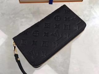 【M60571】 ルイ･ヴィトン レディース 人気 長財布 ジッピー・ウォレット 「LOUIS VUITTON」 ルイヴィトン モノグラム･アンプラント 財布 スーパーコピー ウンドファスナー 財布 ノワール(黒)