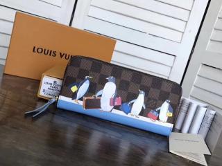 【N64425】 ルイヴィトン ダミエ・エベヌ 財布 スーパーコピー 「LOUIS VUITTON」 ポルトフォイユ・クレマンス ヴィトン 財布 新作 レディース ラウンドファスナー