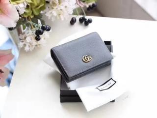 【‎456126 CAO0G 1711】 グッチ 二つ折り財布 スーパーコピー〔GUCCI〕プチ マーモント 小銭入れ カードケース 二つ折り レディース 財布 グレー レザー