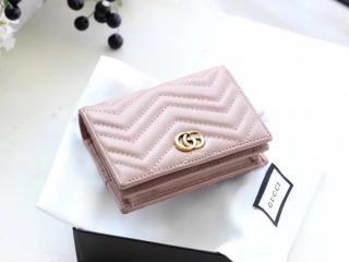 【466492 DRW1T 5729】 グッチ 二つ折り財布 コピー〔GUCCI GG Marmont〕レディース 小銭入れ インセクト スタッズ カードケース レザー