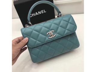 シャネル 2017AW 「CHANEL」 トレンディCC ハンドバッグ ラムマトラッセ2WAY シルバー金具 4色 【A49936】
