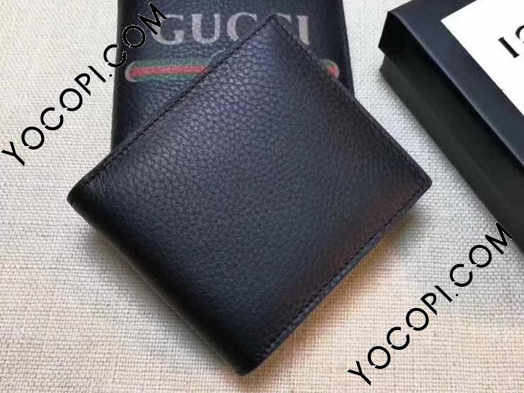 【GUCCI】グッチ 財布 ヴィンテージロゴ レザー ブラック496316 グッチ GUCCI 財布 ヴィンテージロゴプリント メンズ 二つ折り