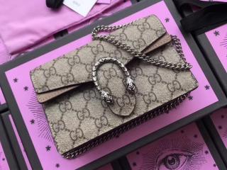 【476432 KHNRN 8642】 GUCCI グッチ ディオニュソス GGスプリーム バッグ コピー キャンバス スーパーミニバッグ トープ スエード ディテール チェーンショルダーバッグ