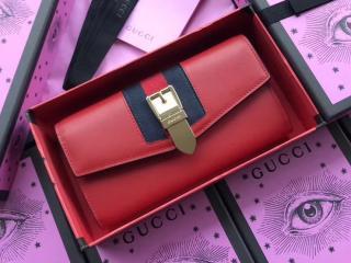 【476084 CWLSG 6473】 GUCCI グッチ シルヴィ 長財布 コピー コンチネンタルウォレット レディース 二つ折り財布 3色 ハイビスカスレッド レザー 
