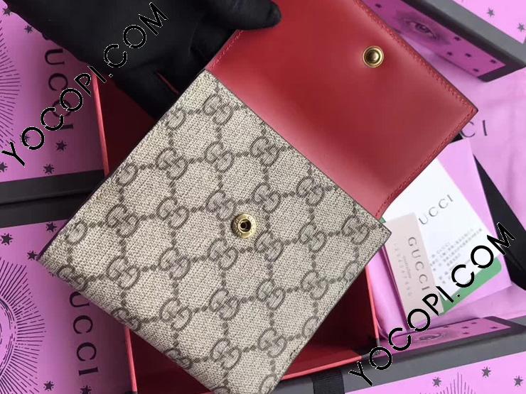 人気】GUCCI チェリー 三つ折り財布 GGスプリーム