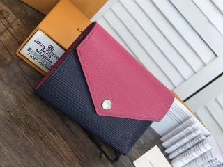 【M62204】 LOUIS VUITTON ヴィトン エピ 三つ折り財布 スーパーコピー ポルトフォイユ・ヴィクトリーヌ ルイヴィトン レディース 大人気ミニ財布 4色選択可 アンディゴブルー