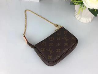 【M58009】 LOUIS VUITTON ルイヴィトン モノグラム バッグ コピー ミニ・ポシェット・アクセソワール ヴィトン チェーンショルダーバッグ ゴールド金具