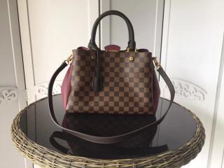 【N41675】 LOUIS VUITTON ヴィトン ダミエ・エベヌ バッグ スーパーコピー ブリタニー ハンドバッグ ルイヴィトン レディース ショルダーバッグ 2WAY 3色可選択 ボルドー