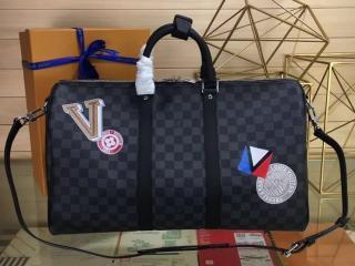 【N41057】 LOUIS VUITTON ルイヴィトン ダミエ･グラフィット バッグ スーパーコピー キーポル・バンドリエール 45 LVリーグ ヴィトン 新作 ソフトラゲージ ボストンバッグ