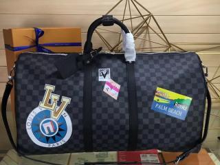 【N41058】 LOUIS VUITTON ルイヴィトン ダミエ･グラフィット バッグ コピー キーポル・バンドリエール 55 LVリーグ ヴィトン 新作 ソフトラゲージ ボストンバッグ