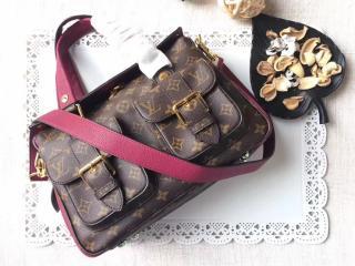【M43482】 LOUIS VUITTON ルイヴィトン モノグラム バッグ スーパーコピー マンハッタン トートバッグ ヴィトン レディースショルダーバッグ 2WAY 3色可選択 レザン