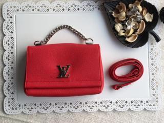 【M51202】 LOUIS VUITTON ルイヴィトン ソフトカーフ パック スーパーコピー ロックミーII BB Lockme チェーンハンドバッグ ヴィトン レディース ショルダーパック 4色 ルビー