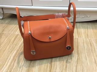 HERMES エルメス リンディ バッグ コピー リンディ 30/26 ハンドバッグ トリヨン・クレマンス レディース ショルダーバッグ 2WAY 全11色可選択 オレンジ H050161CK37-1