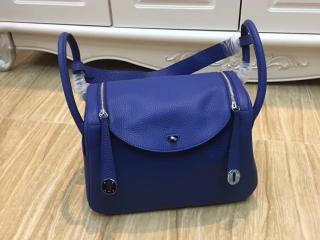 HERMES エルメス リンディ バッグ スーパーコピー リンディ 30/26 ハンドバッグ トリヨン・クレマンス レディース ショルダーバッグ 2WAY シルバー金具 全11色可選択 ブルーブラック H050161CK89-1