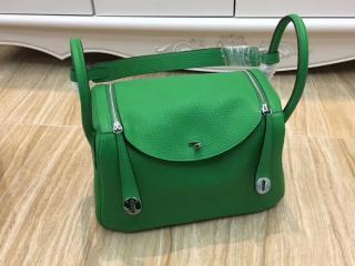 HERMES エルメス リンディ バッグ スーパーコピー リンディ 30/26 ハンドバッグ トリヨン・クレマンス レディース ショルダーバッグ 2WAY シルバー金具 全11色可選択 グリーン H050161CK89-3