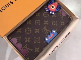 【M61349】 LOUIS VUITTON ルイヴィトン モノグラム トーテム 長財布 コピー ジッピーウォレット トライバルマスク ヴィトン レディース ラウンドファスナー長財布 マゼンタ