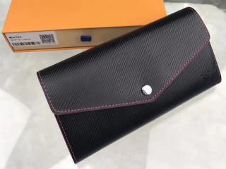 【M64322】 LOUIS VUITTON ルイヴィトン エピ 長財布 コピー ポルトフォイユ・サラ ヴィトン レディース 二つ折り財布 ブラック／ピンク