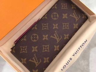 【M61269】 LOUIS VUITTON ルイヴィトン モノグラム 長財布 スーパーコピー ポルトフォイユ・アデル ヴィトン レディース 二つ折り財布 フューシャ