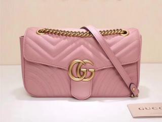 ‎【443497 DRW3T 5909】 GUCCI グッチ GGマーモント バッグ スーパーコピー GG Marmont キルティングレザー チェーンショルダーバッグ 8色可選択 ライトピンク