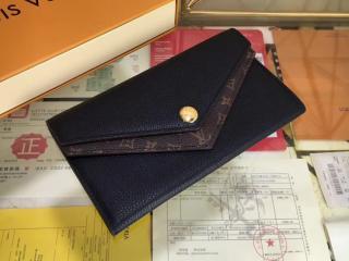 【M64319】 LOUIS VUITTON ルイヴィトン モノグラム 長財布 コピー ポルトフォイユ・ドゥブルV モノグラム x トリヨン ヴィトン レディース 二つ折り財布 2色可選択 ノワール
