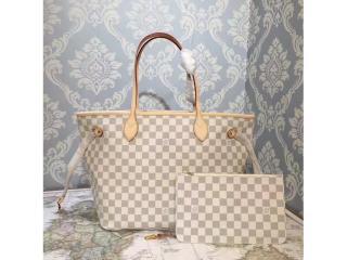 【N41361】 LOUIS VUITTON ヴィトン ダミエ･アズール バッグ スーパーコピー ネヴァーフル MM ルイヴィトン レディース 人気 トートバッグ 2色可選択 ベージュ