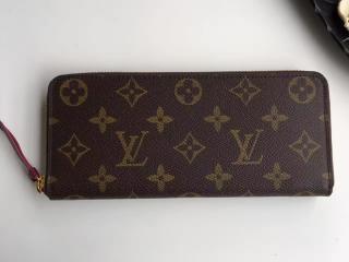【M60742】 LOUIS VUITTON ルイヴィトン モノグラム 長財布 スーパーコピー ポルトフォイユ・クレマンス ヴィトン レディース 人気 ラウンドファスナー財布 フューシャ